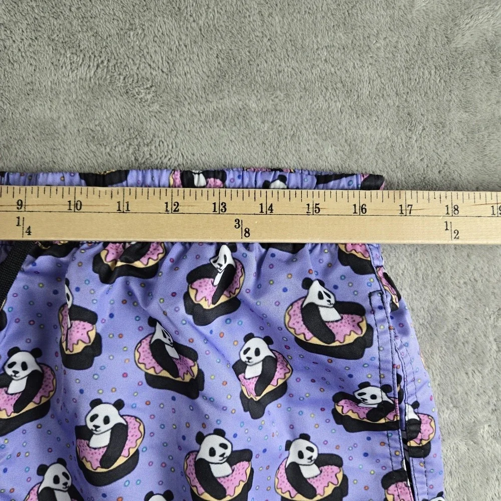 Ocean Slave By Too Good Swim Trunk Mens XL 32x5 Purple Panda In A Donut Lined